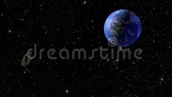 小行星飞向地球3D绘制视频的预览图