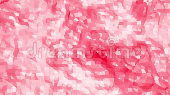 玫瑰色或粉红色低聚表面作为控制磁场卡通中多边形数字镶嵌红色环境或背景视频的预览图