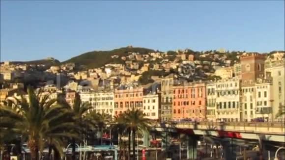 热那亚的城市景观视频的预览图