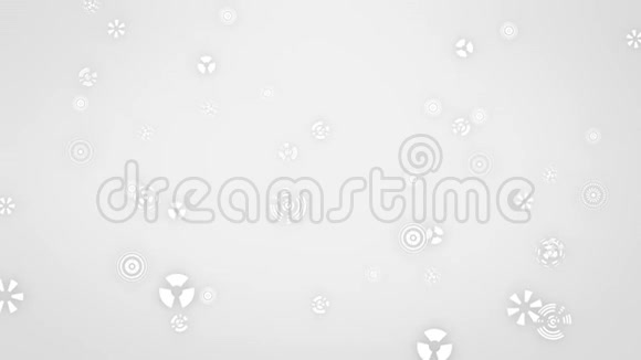 定型化的飘落雪花白色背景下的抽象降雪视频的预览图