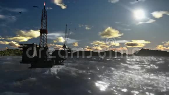 海上石油钻井平台视频的预览图