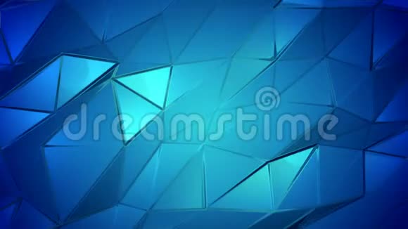 蓝色水晶多抽象动画背景视频的预览图