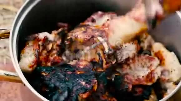 烤猪肉串肉视频的预览图
