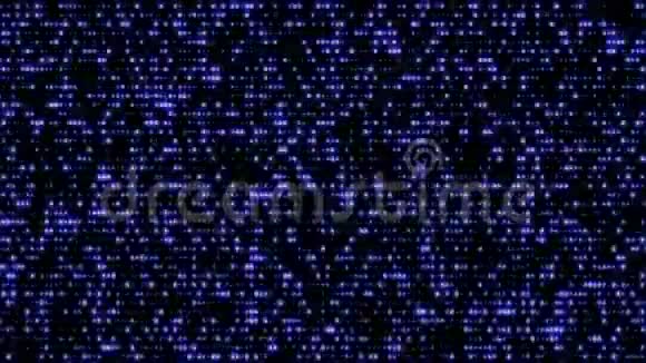 抽象运动背景蓝色闪亮的灯光能量波和闪闪发光的粒子视频的预览图