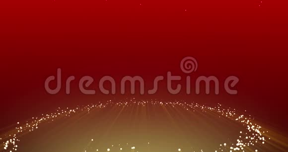 2018发光粒子树渲染4k圣诞动画黄金上的红色视频的预览图