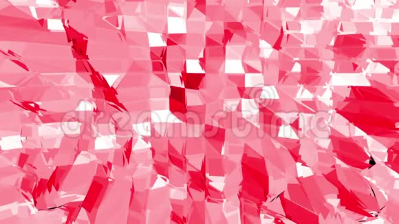 玫瑰色或粉红色低聚振荡表面作为动画环境红色多边形几何振动环境或视频的预览图