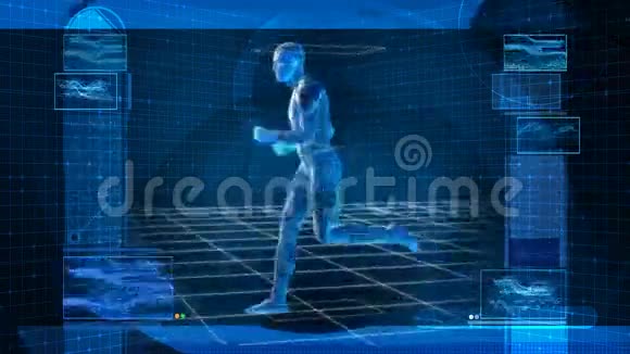 仿生三维人跑HD循环视频的预览图