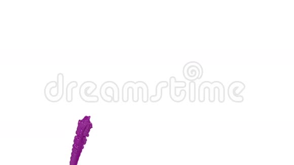 喷泉的紫色油漆如汽车油漆白色背景与阿尔法哑光使用它如阿尔法通道第6版视频的预览图