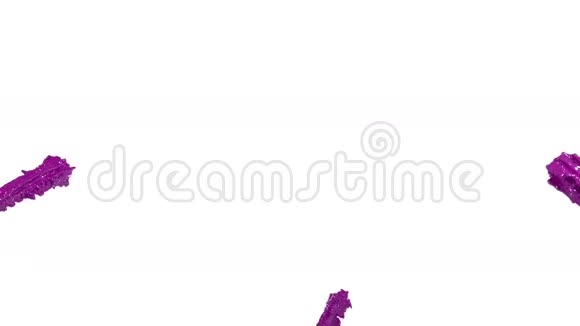 喷泉的紫色油漆如汽车油漆白色背景与阿尔法哑光使用它如阿尔法通道第3版视频的预览图