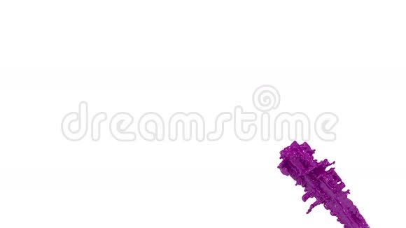 喷泉的紫色油漆如汽车油漆白色背景与阿尔法哑光使用它如阿尔法通道第2版视频的预览图