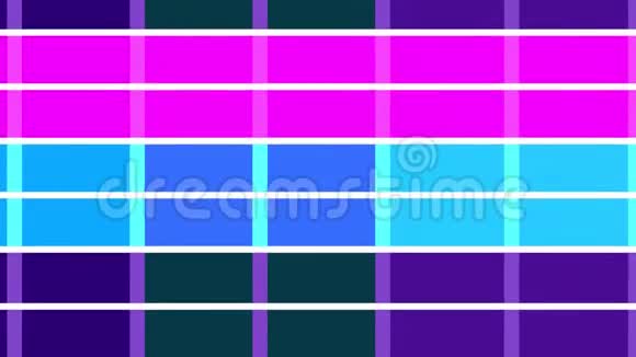 两个2D色条移动和振荡覆盖整个多色背景由不同的彩色条纹组成视频的预览图