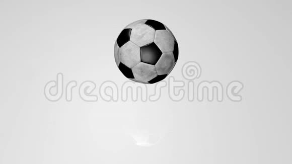白色背景足球3D动画视频的预览图