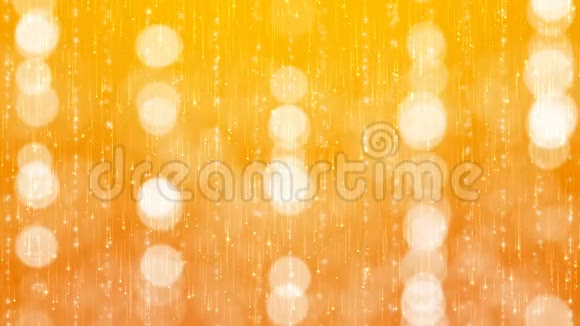 橙色背景上的抽象粒子Bokeh视频的预览图
