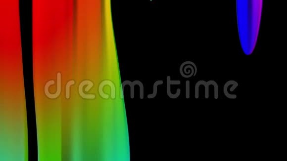 抽象油漆泄漏液体彩虹背景新质量通用动态动画彩色欢乐视频视频的预览图