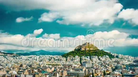 雅典和利卡贝图斯山的城市景观视频的预览图