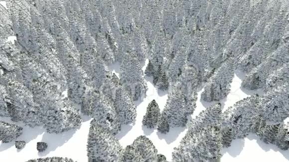 美丽的雪山鸟瞰视频的预览图