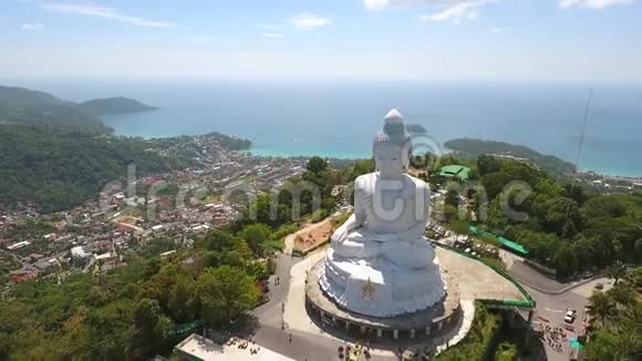 航空泰国普吉岛大佛像高清慢镜头视频的预览图