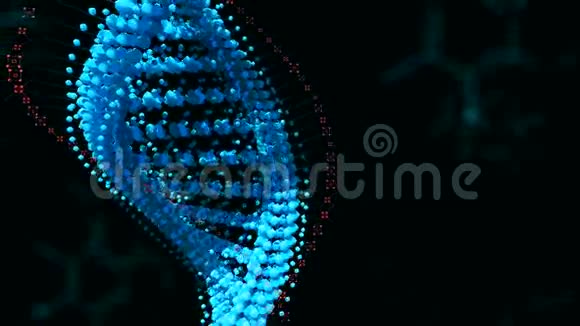 生物工程基因修饰转基因转基因生物设计DNA概念黑暗的背景视频的预览图