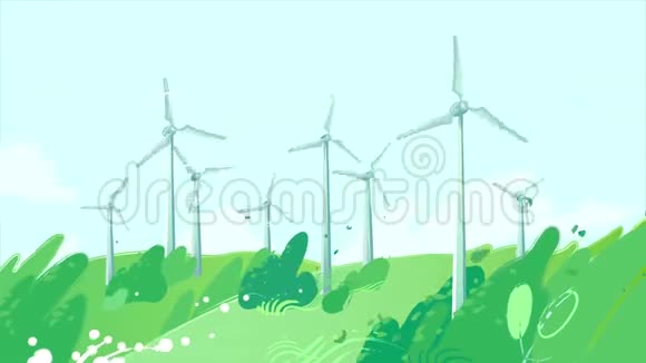 在现场旋转风力涡轮机视频的预览图