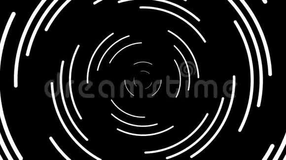 抽象几何白笔画螺旋旋转线计算机生成背景三维渲染背景视频的预览图