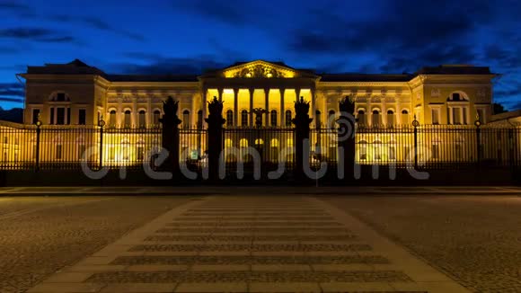 圣彼得堡白夜俄罗斯博物馆视频的预览图