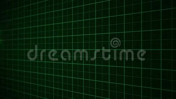 3D动画版爱人绿色心脏监视器视频的预览图