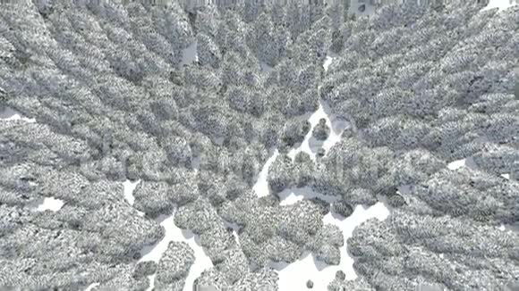 美丽的雪山鸟瞰视频的预览图