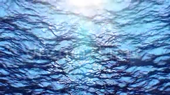 蓝色游泳池水下动画背景视频的预览图