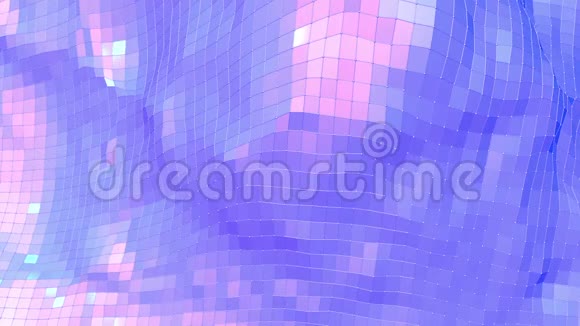 紫低聚挥发面为原子结构紫罗兰几何振动环境或脉动背景视频的预览图