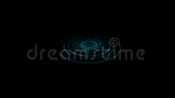 地面蓝颜色的TronHologramPortal涡旋旋转视频的预览图