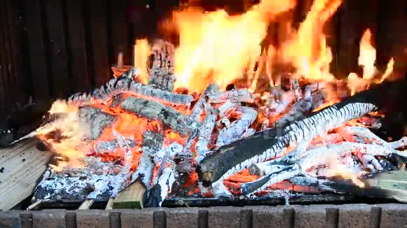 燃烧的壁炉背景视频的预览图