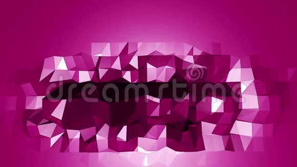 紫色或紫色低聚波面作为壮丽的背景紫罗兰几何振动环境或脉动视频的预览图