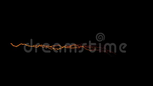橙色水平闪电动画运动元素视频的预览图