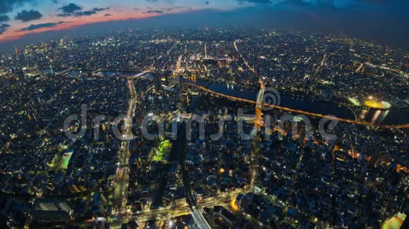 东京城市景观时间流逝视频的预览图