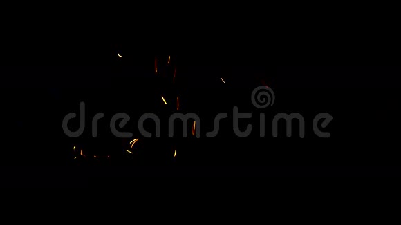 黑色背景上的火花视频的预览图