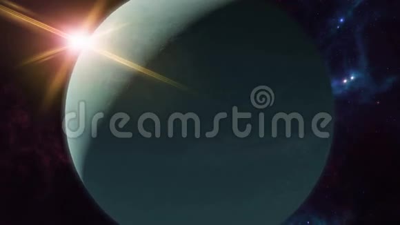 动画天王星星座符号和行星3D绘制4K视频的预览图