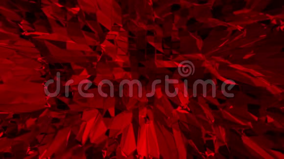 深红色低聚波动表面作为时尚背景暗红色多边形几何振动环境或脉动视频的预览图