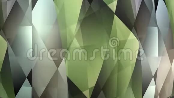 抽象的绿色和灰色多边形纹理旋转动画视频背景视频的预览图