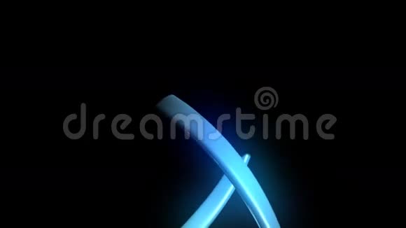 蓝线缠绕形成一条DNA链然后旋转视频的预览图