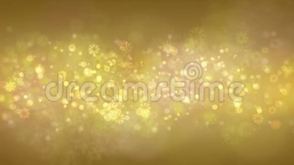 金色雪花背景视频的预览图
