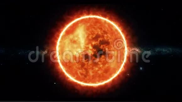 太阳与耀斑在空间旋转视频的预览图