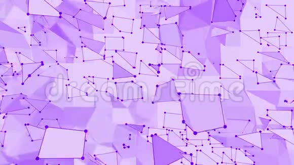 紫色或紫色低聚挥发面作为几何背景紫罗兰几何振动环境或脉动视频的预览图