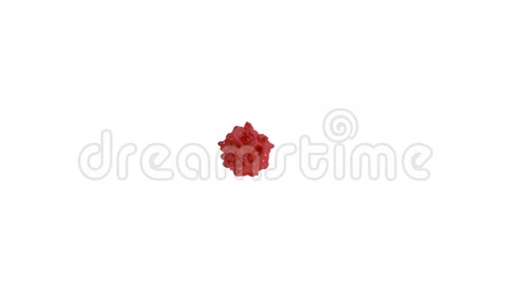 红色墨滴落在白色表面三维渲染液体与非常高的细节和阿尔法掩模合成第3条视频的预览图
