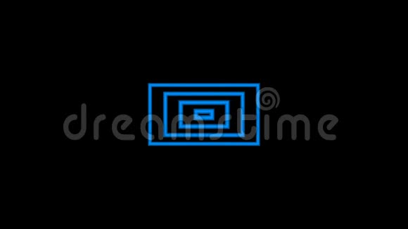 蓝色方形无缝环目标背景视频的预览图