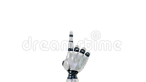 用机器人的一只手指从左侧边缘向右滚动显示电脑触摸屏平板电脑的用途视频的预览图
