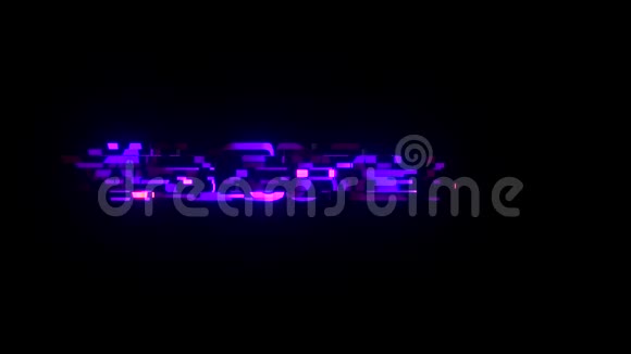 炫酷霓虹灯故障图片动画背景标志无缝循环新质量通用技术动态视频的预览图