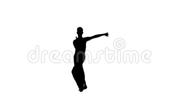 剪影男是莎莎舞的舞蹈元素慢动作视频的预览图