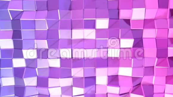 无缝三维几何背景在现代几何风格低聚与明亮的梯度颜色4k纯紫罗兰色视频的预览图