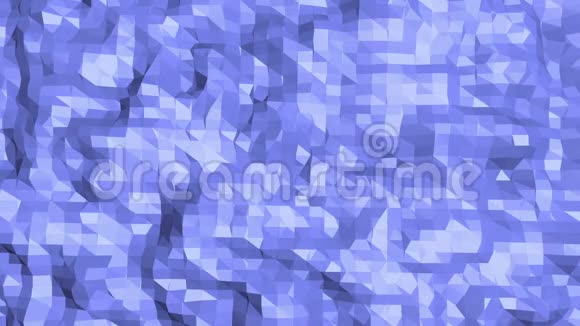 蓝色低聚变形表面作为折纸景观蓝色多边形几何变形环境或脉动视频的预览图