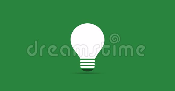 绿色环保能源概念视频动画灯泡内植物生长视频的预览图